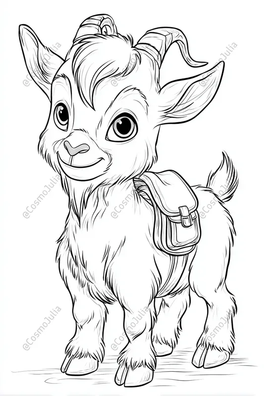 Simple Farm Animal Kids Coloring Pages