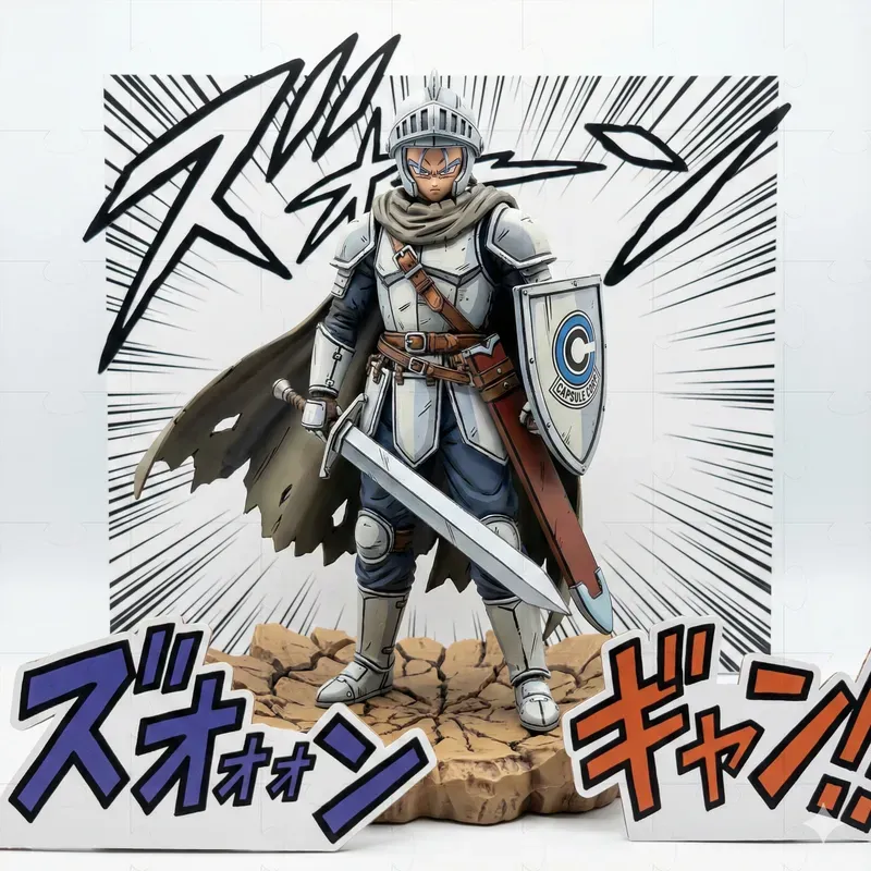 Figures From Dragon Ball Z With Katakana