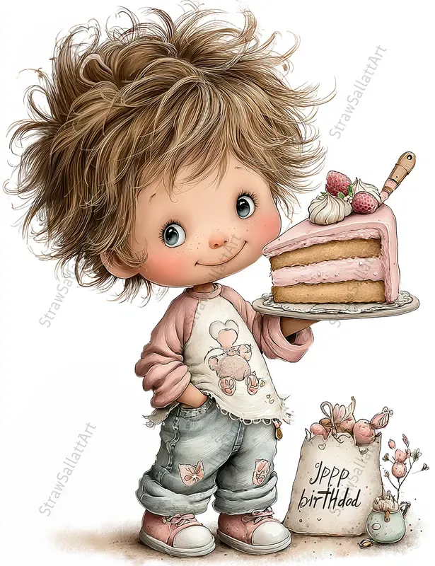 Birthday Character Tshirt Clipart Designs