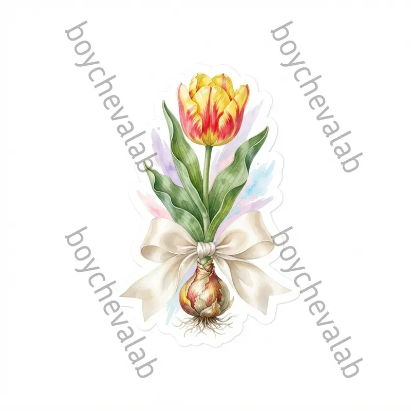 Watercolor Botanical Stickers