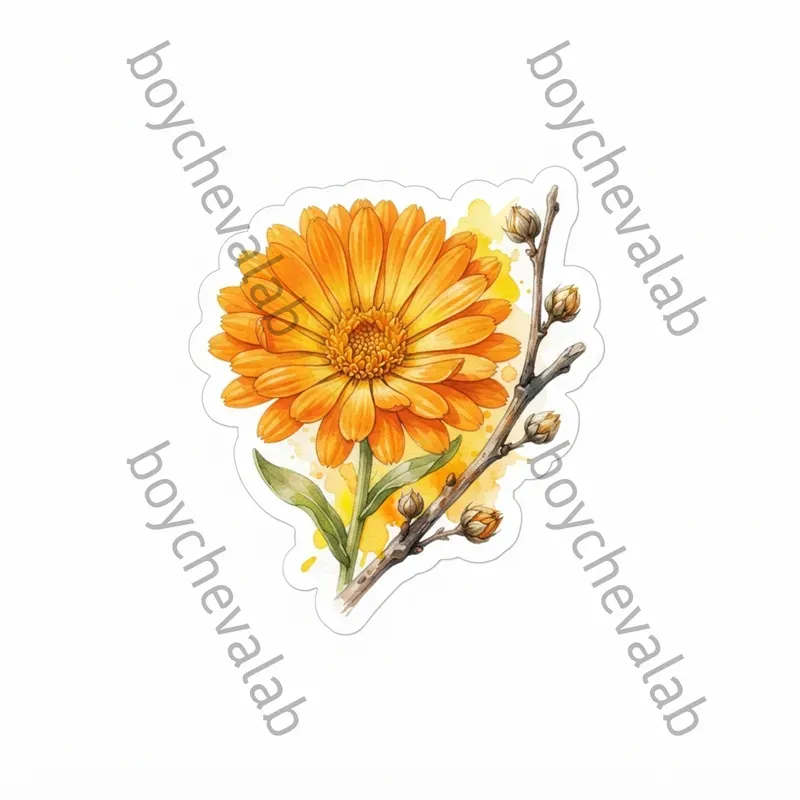 Watercolor Botanical Stickers