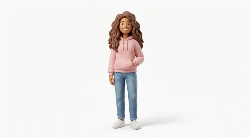 Cute 3D Pastel Female Characters