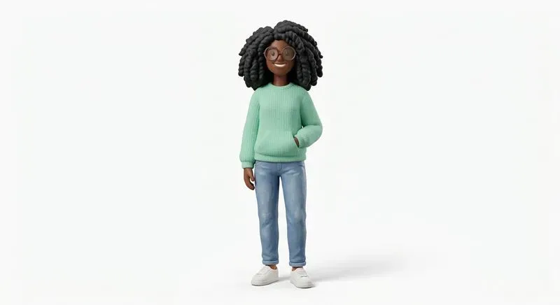 Cute 3D Pastel Female Characters