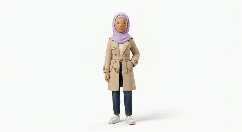 Cute 3D Pastel Female Characters