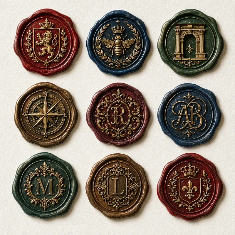 Heraldic Monogram Wax Seal Kits