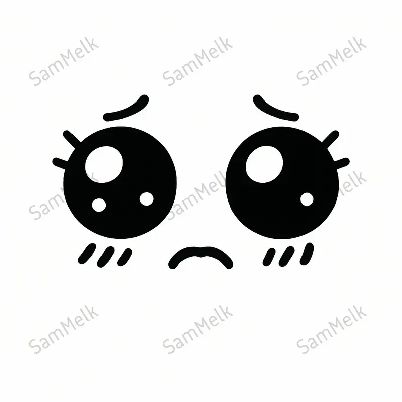Minimalist Kawaii Face Emoji Designs