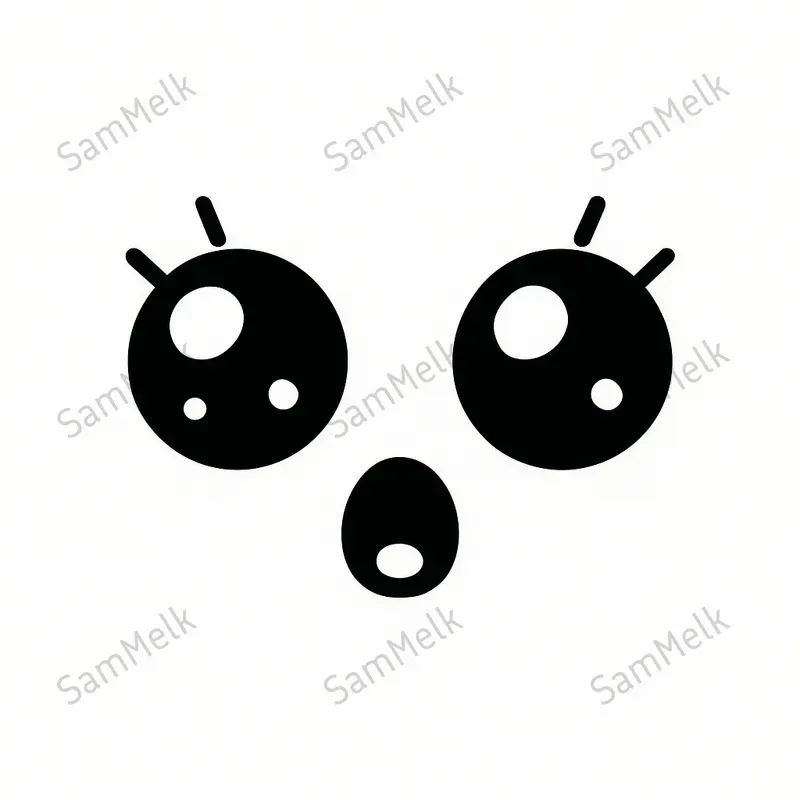 Minimalist Kawaii Face Emoji Designs