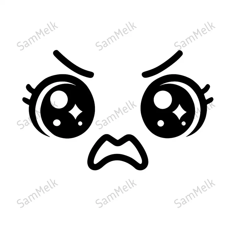 Minimalist Kawaii Face Emoji Designs
