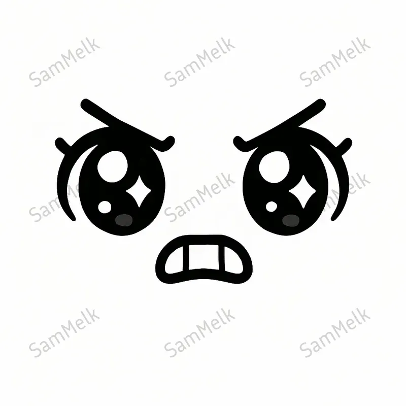Minimalist Kawaii Face Emoji Designs