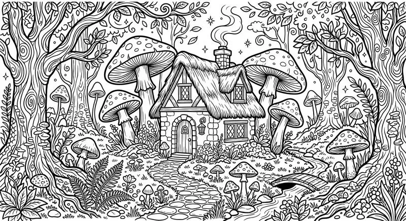 Adult Coloring Book Line Art Generator
