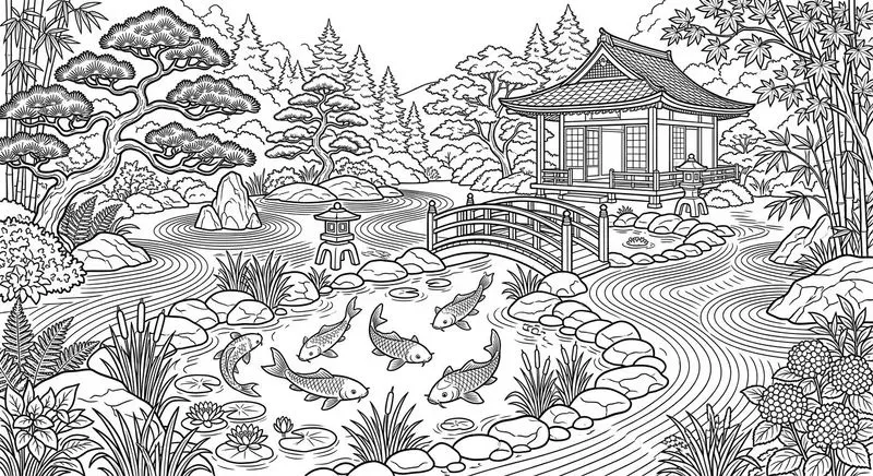 Adult Coloring Book Line Art Generator