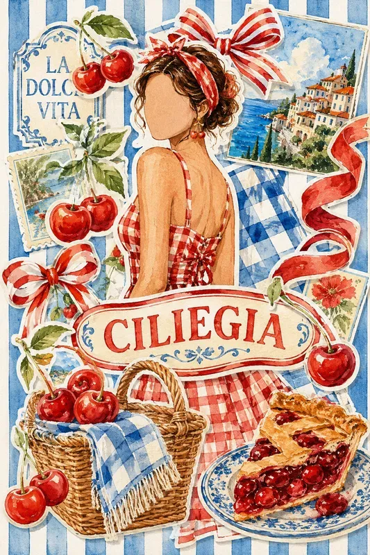 Mediterranean Mixed Media Summer Collages