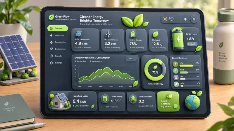 3D Claymorphism Dashboard UI Mockups