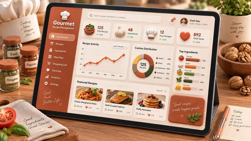 3D Claymorphism Dashboard UI Mockups