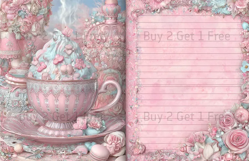 Seaside Steampunk Girl Double Pages
