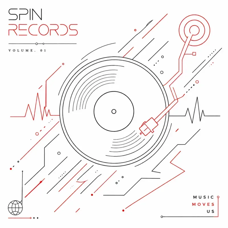 Geometric Line Art For Albums