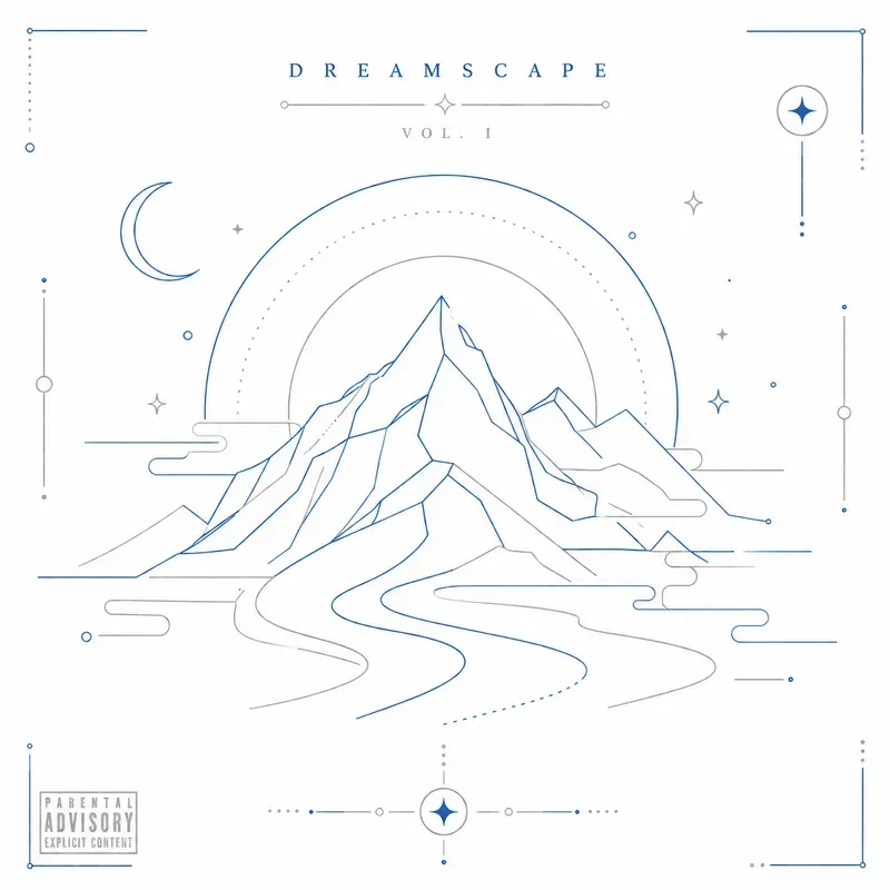 Geometric Line Art For Albums