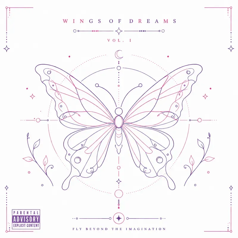 Geometric Line Art For Albums
