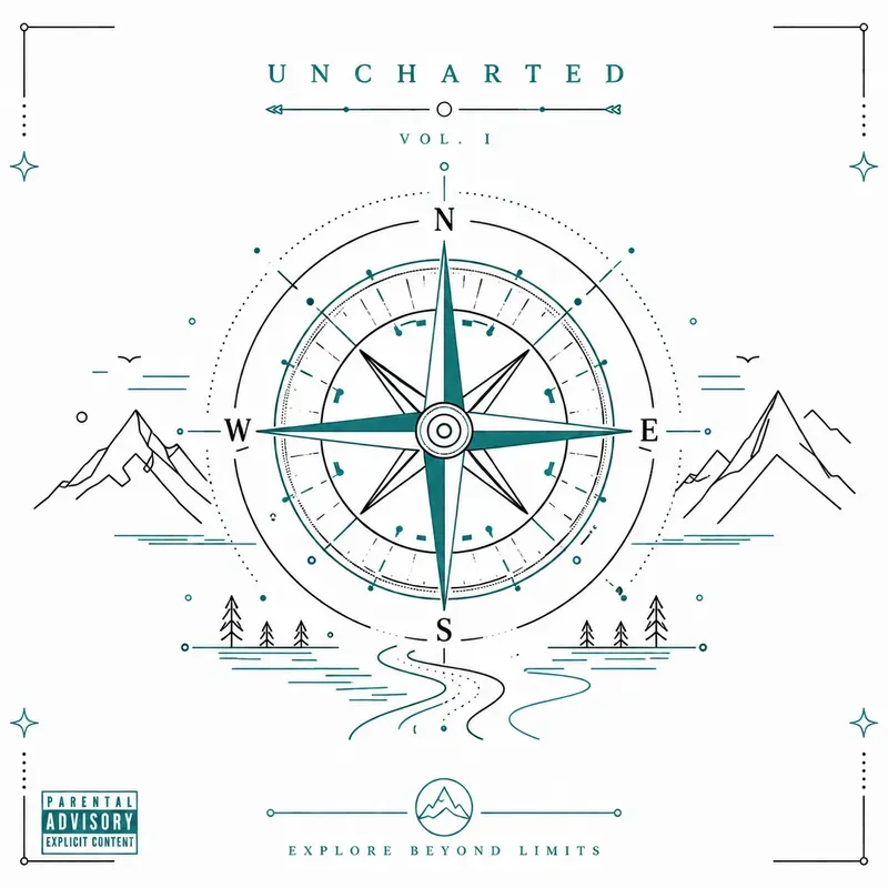 Geometric Line Art For Albums