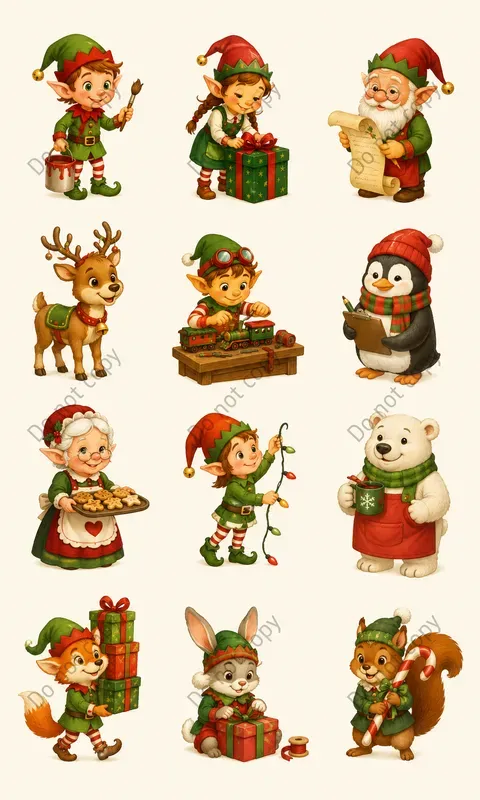 Cute Christmas Character Packs