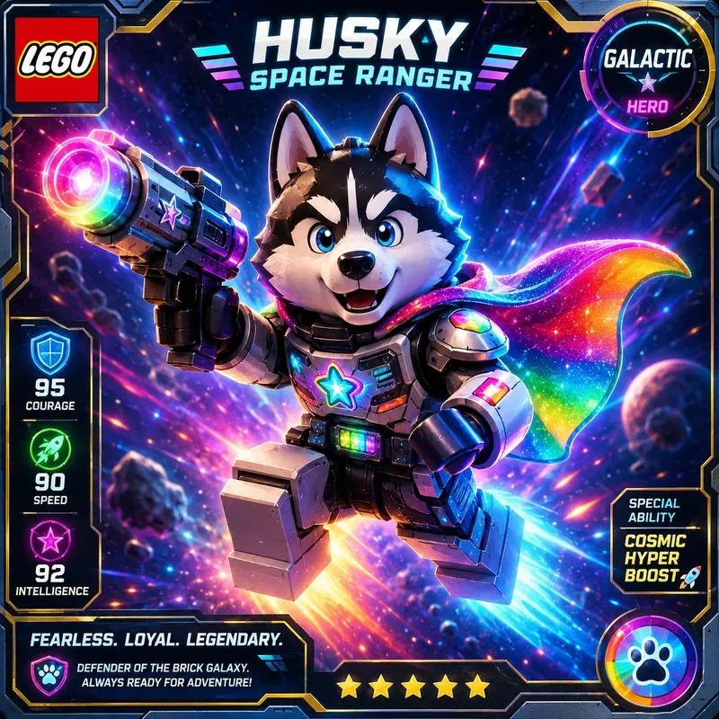 Lego Style Magical Hero Character Cards