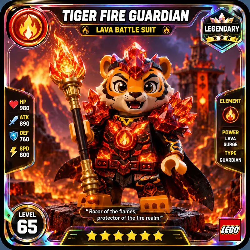 Lego Style Magical Hero Character Cards