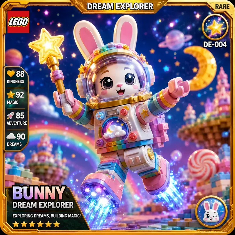 Lego Style Magical Hero Character Cards