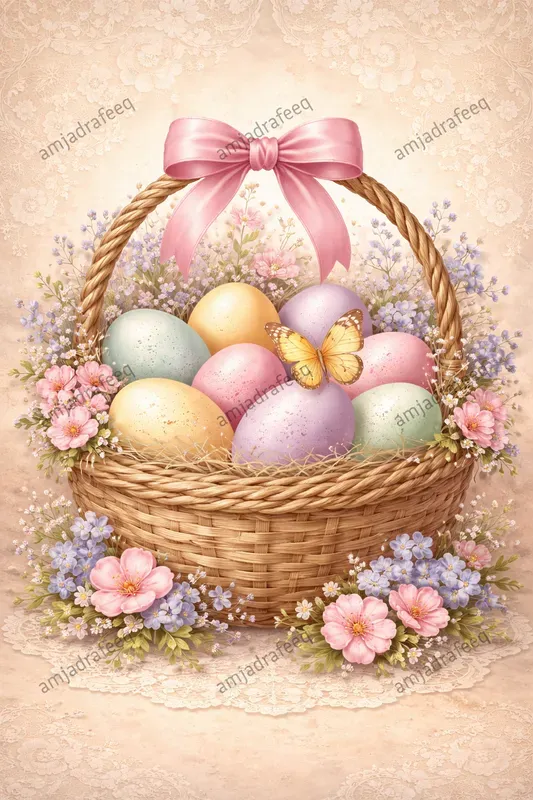 Vintage Spring Easter Illustration Packs