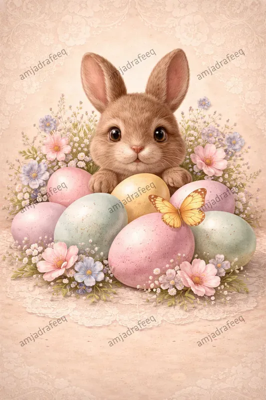 Vintage Spring Easter Illustration Packs
