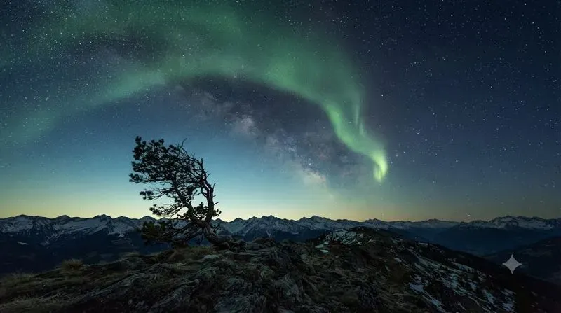 Realistic Night Sky Landscape Photos