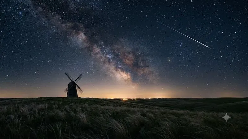 Realistic Night Sky Landscape Photos