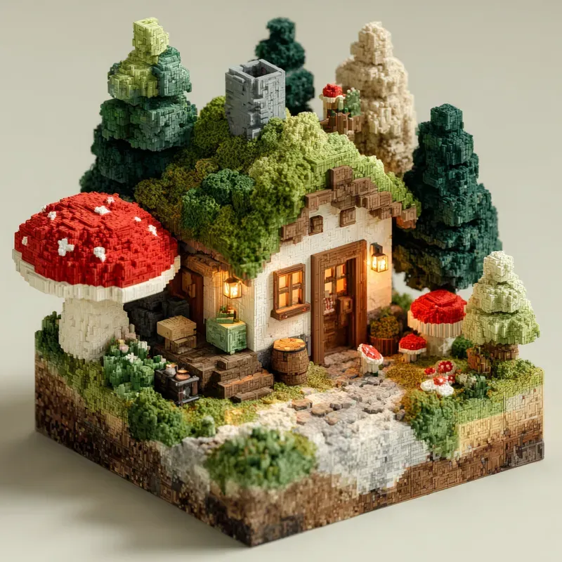Cute Isometric Diorama Scenes