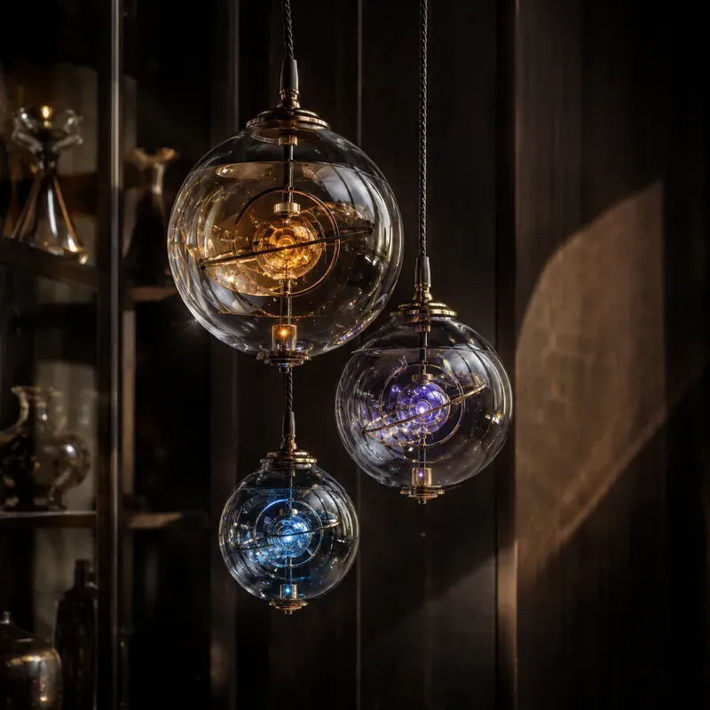 Luminous Suspended Glass Art