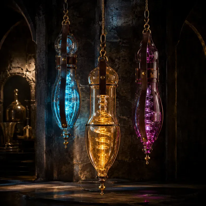 Luminous Suspended Glass Art