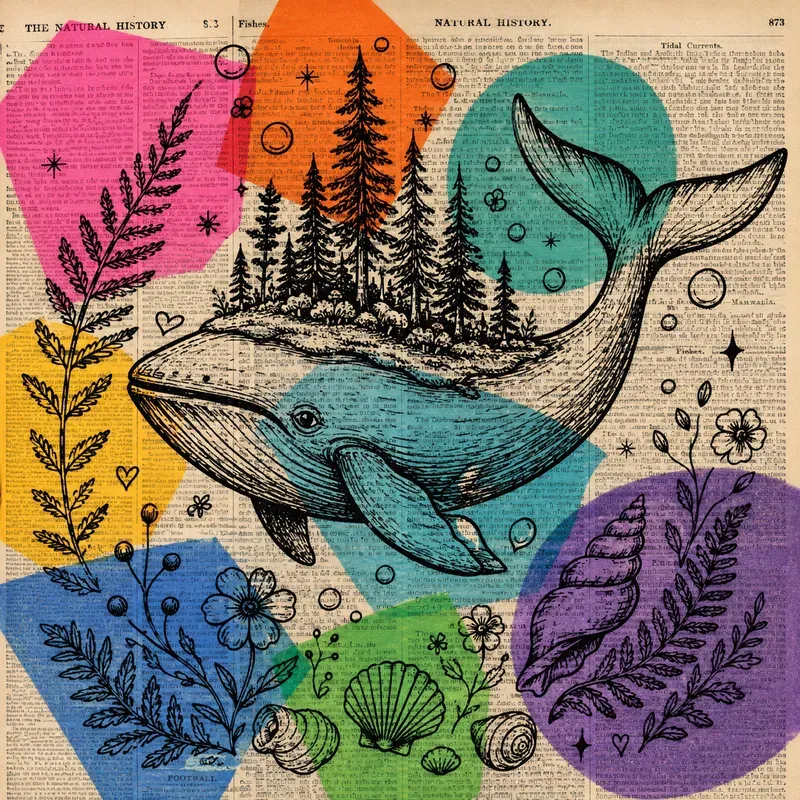 Vintage Doodle Newspaper Art