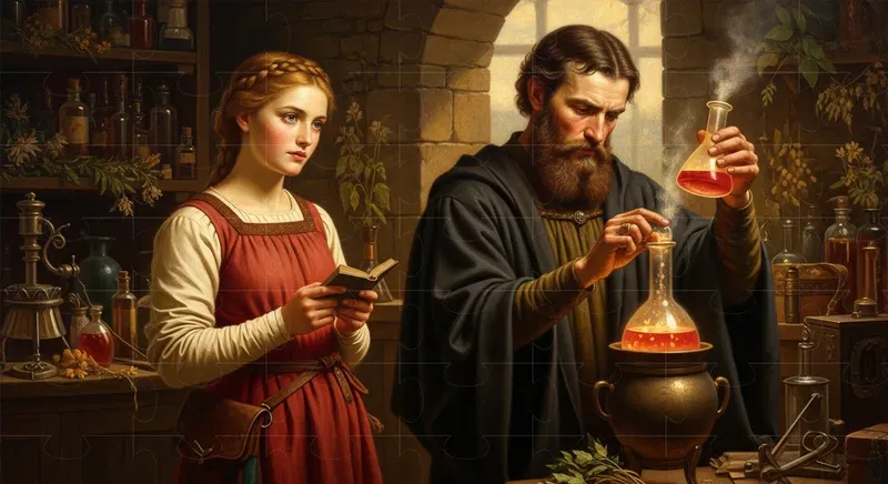 Medieval Scene Oil Paintings