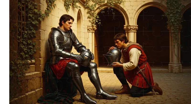 Medieval Scene Oil Paintings