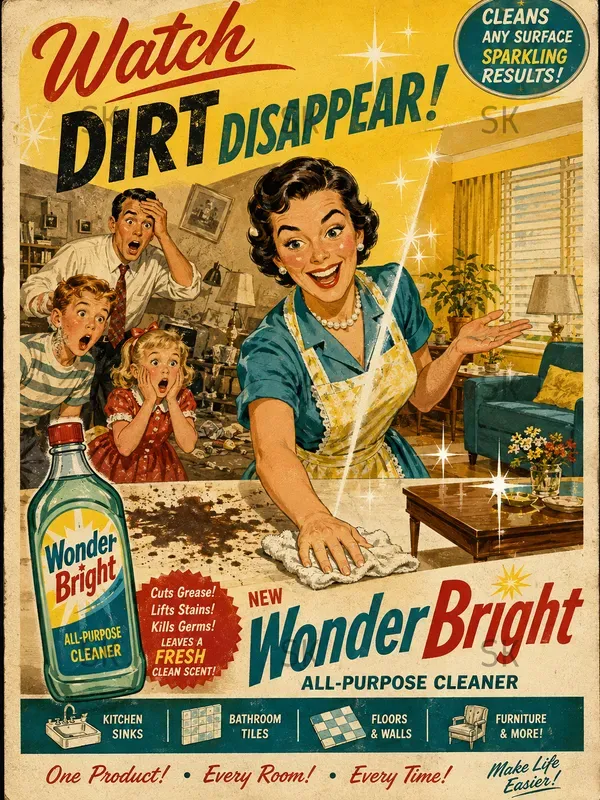 Cinematic 1950s Vintage Advertisements