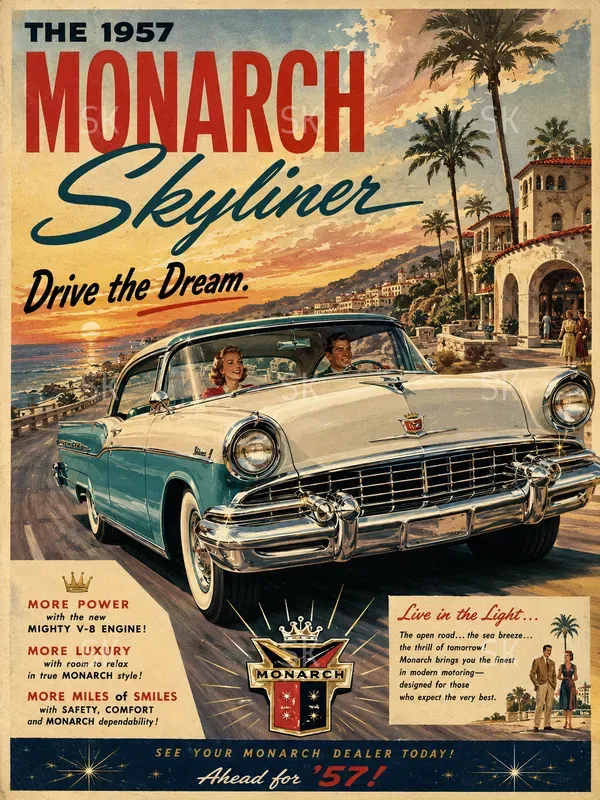 Cinematic 1950s Vintage Advertisements