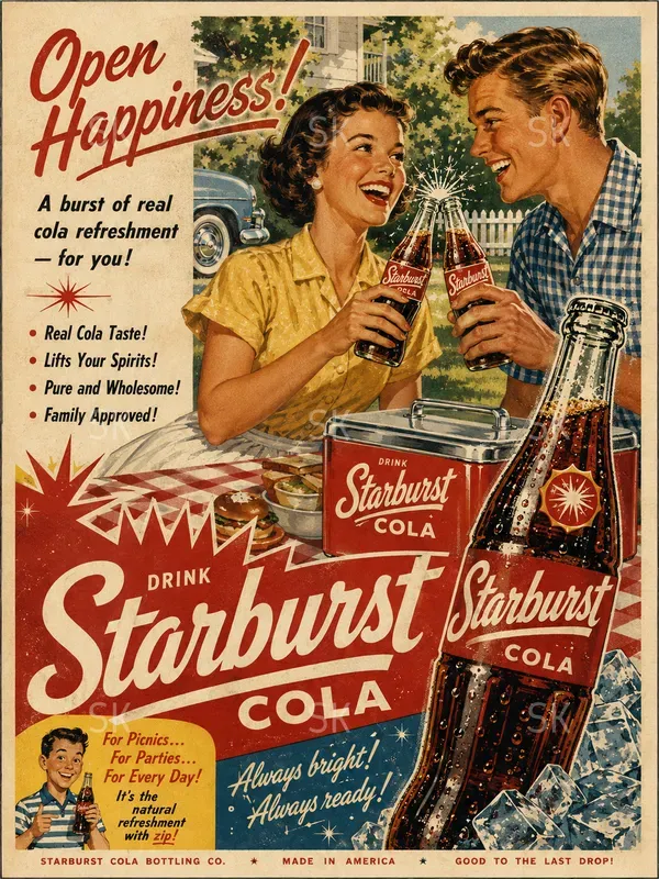 Cinematic 1950s Vintage Advertisements
