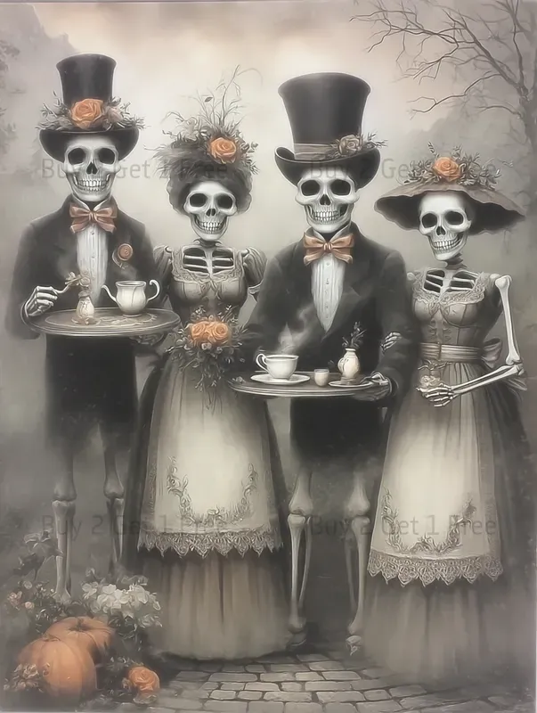 Gothic Halloween Tea Party Junk Journals
