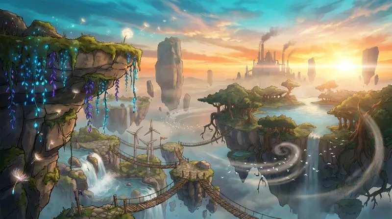 Epic 25d Anime Masterpiece Landscapes