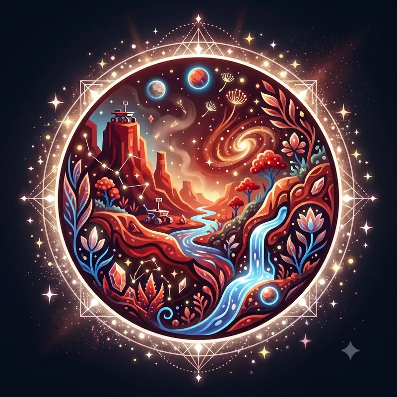 Glowing Celestial Garden Emblems