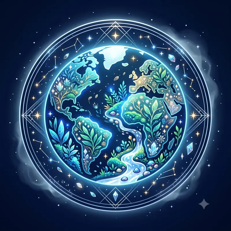 Glowing Celestial Garden Emblems