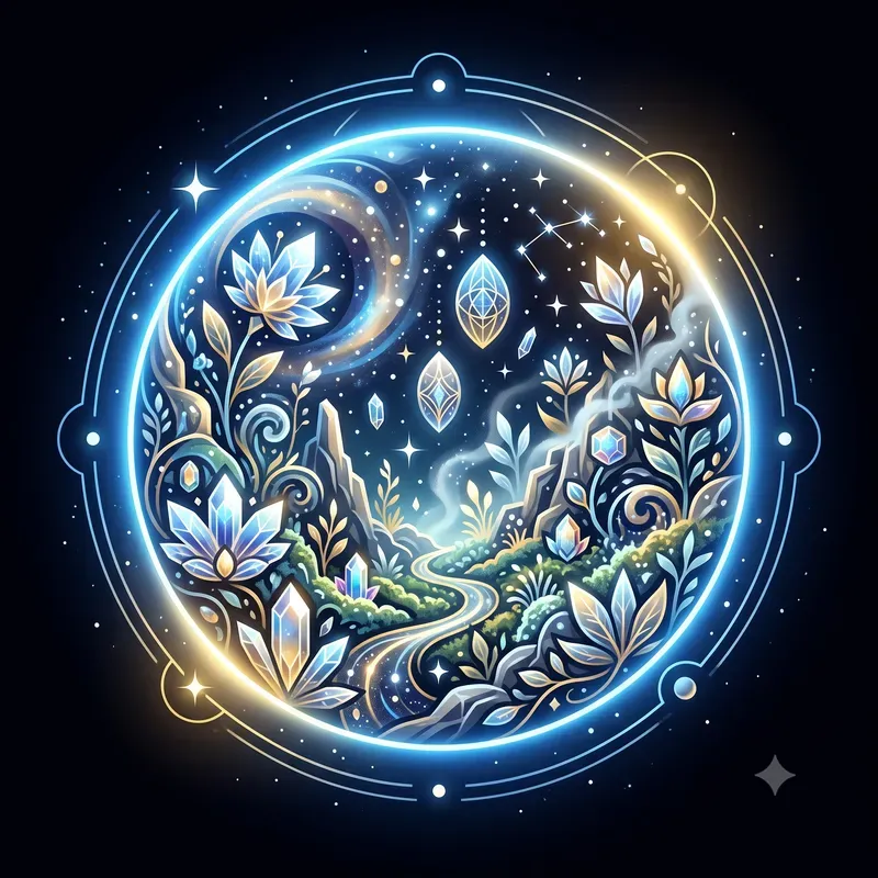 Glowing Celestial Garden Emblems