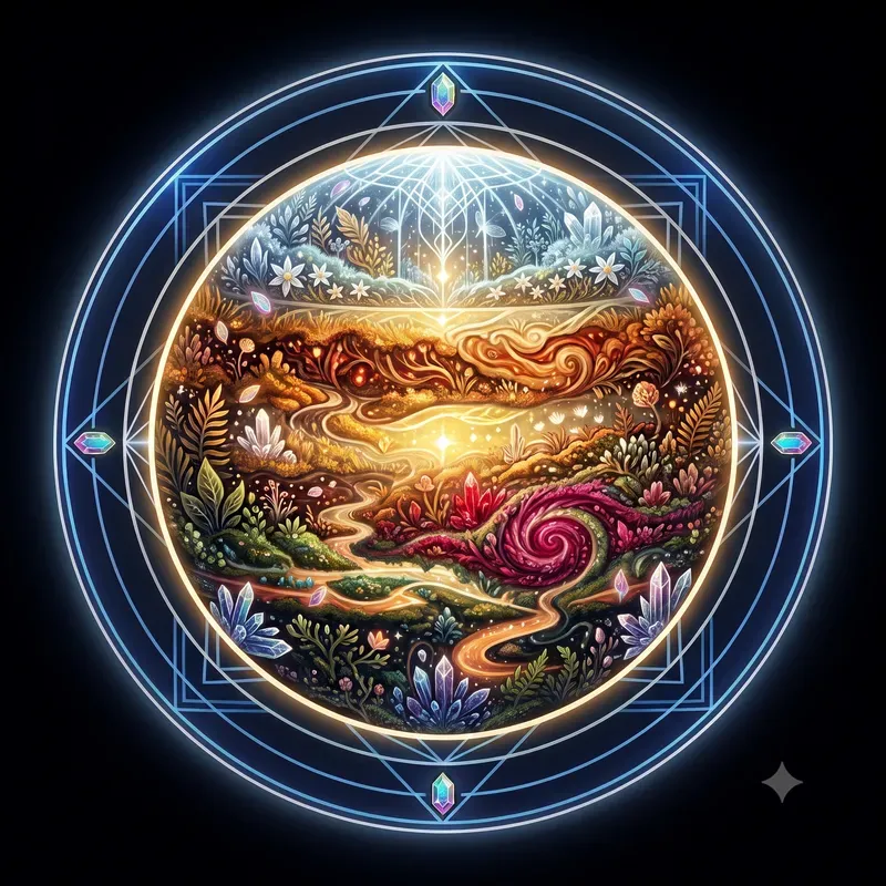 Glowing Celestial Garden Emblems