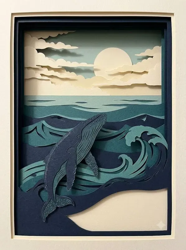 Layered Papercut Shadow Box Art