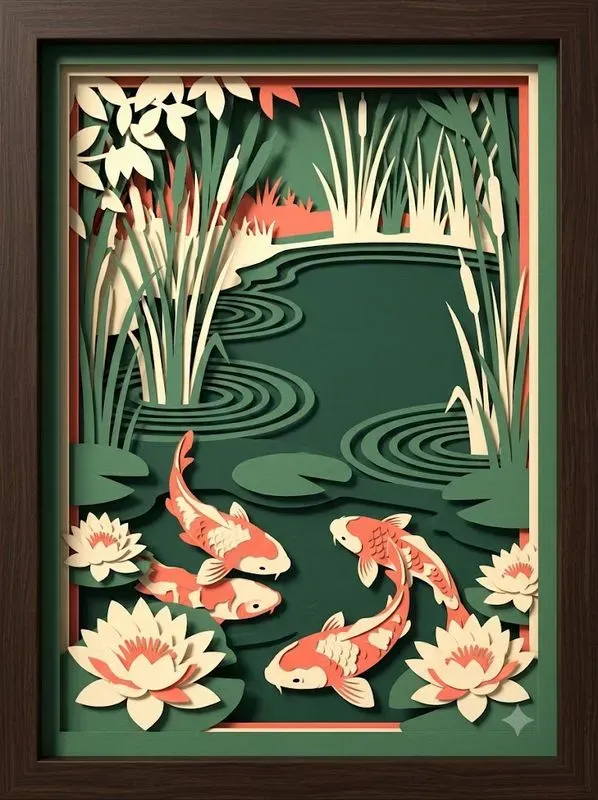 Layered Papercut Shadow Box Art