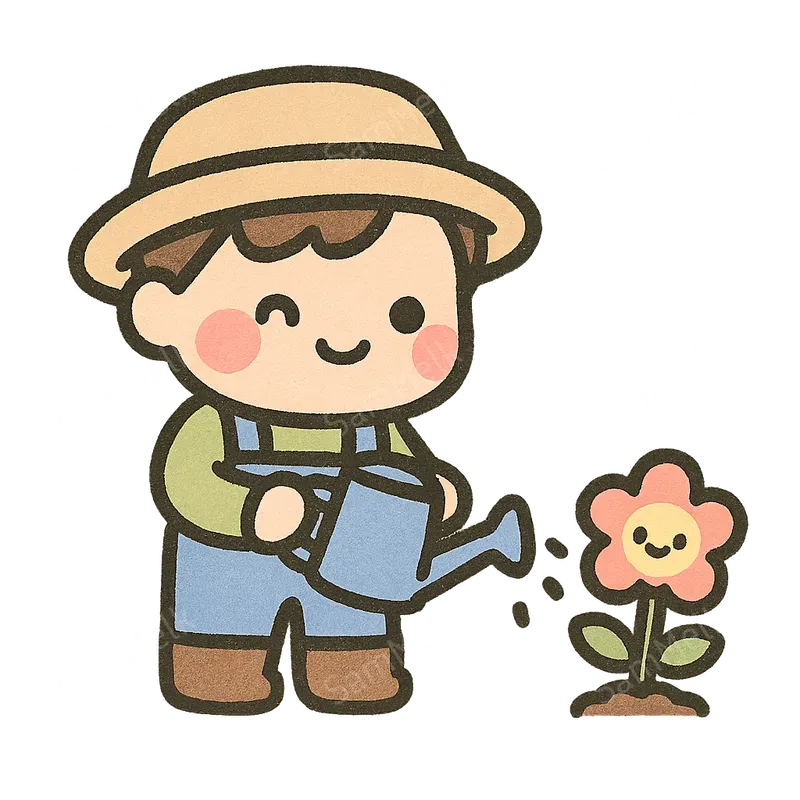 Kawaii Papercraft Sticker Illustrations