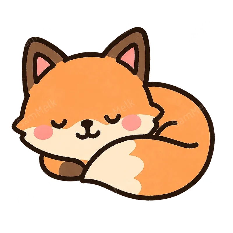 Kawaii Papercraft Sticker Illustrations